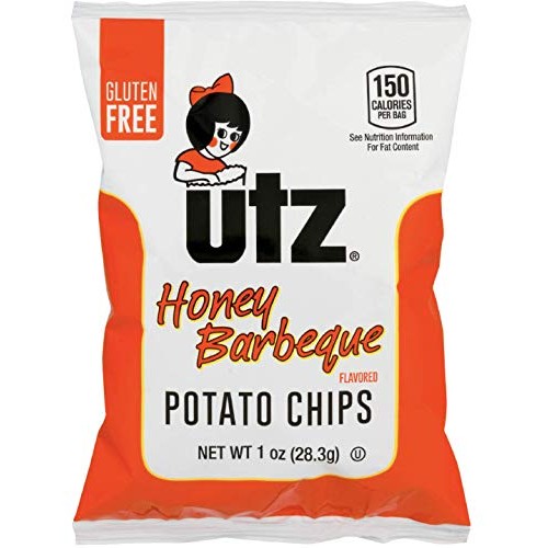 Utz Potato Chips, Honey Barbeque – 1 Oz. Bags 60 Count – Crisp