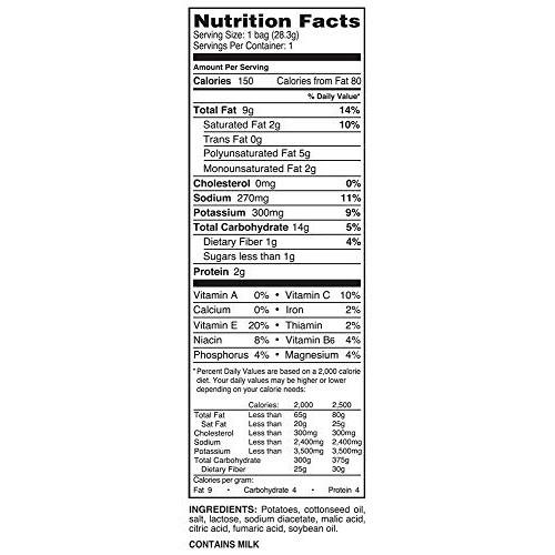 Utz Potato Chips, Salt &Amp; Vinegar – 1 Oz. Bags 60 Count – Crisp