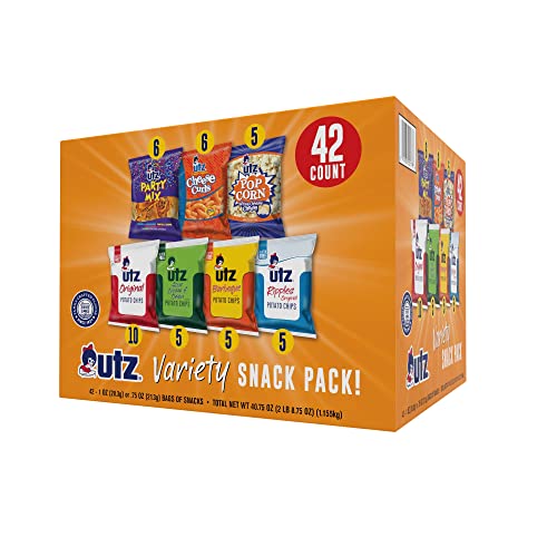 Utz Snack Variety Pack Pack Of 42 Individual Snacks, Includes