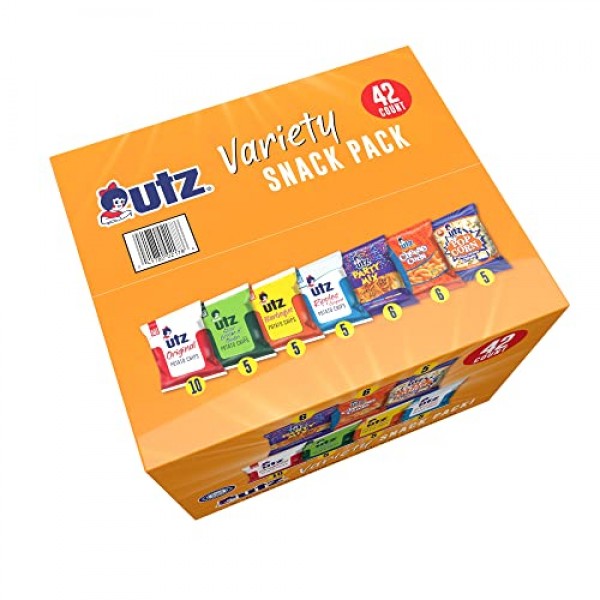 Utz Snack Variety Pack Pack of 42 Individual Snacks, Includes ...