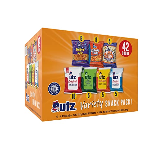 Utz Snack Variety Pack Pack Of 42 Individual Snacks, Includes