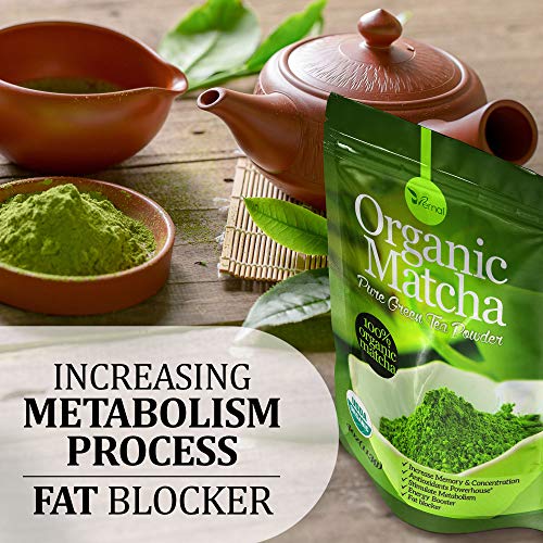 Uvernal Organic Matcha Green Tea Powder- 100% Pure Matcha For Sm