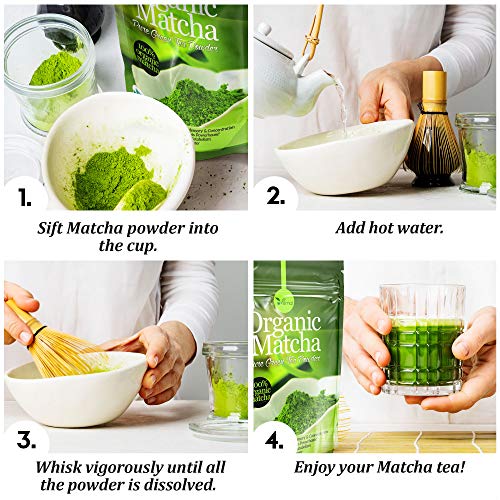 Uvernal Organic Matcha Green Tea Powder- 100% Pure Matcha For Sm