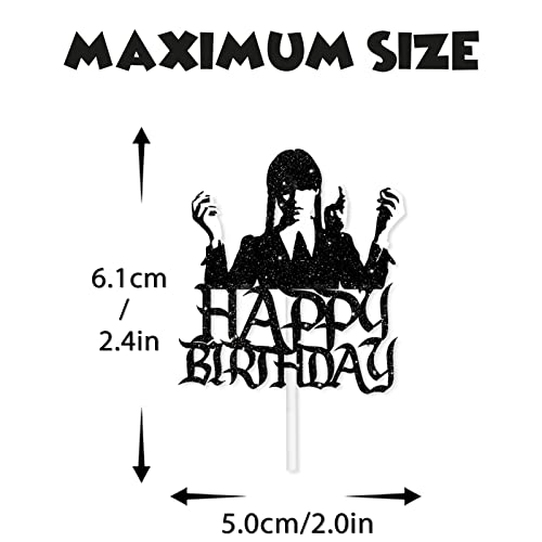 18pcs Black Glitter Dessert Cupcake Topper Pick for Fantasy Horr...