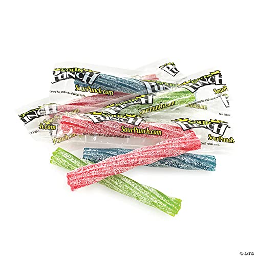 Sour Punch Twists, 3 Inch Individually Wrapped Candy, Bulk, 1 L...