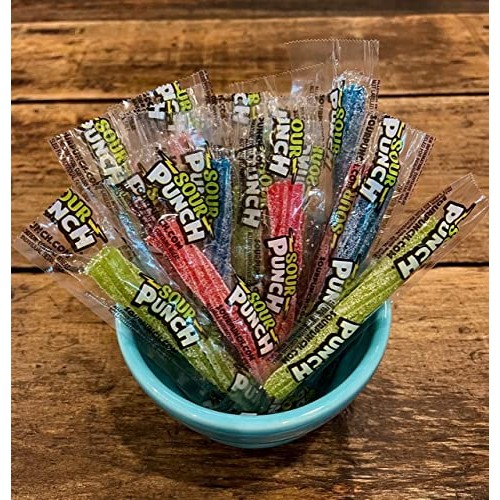 Sour Punch Twists, 3 Inch Individually Wrapped Candy, Bulk, 1 L...