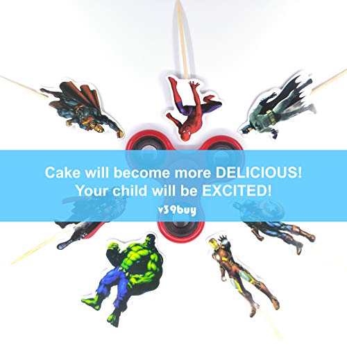 V39Buy 28Pcs Superhero Cupcake Toppers - Cake Toppers For Childr