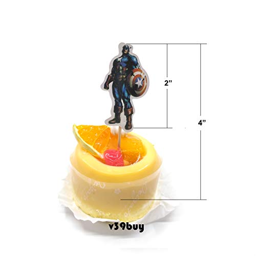 V39Buy 28Pcs Superhero Cupcake Toppers - Cake Toppers For Childr