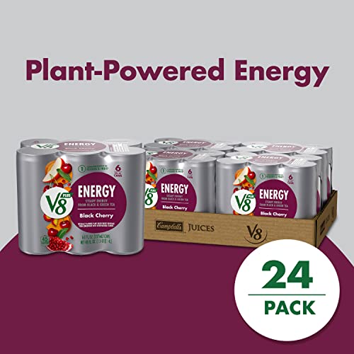 V8 +ENERGY Black Cherry Energy Drink, Made with Real Vegetable a...