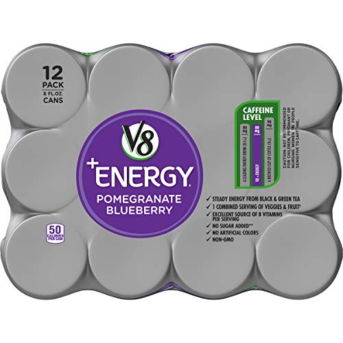 V8 +Energy, Juice Drink With Green Tea, Pomegranate Blueberry, 8