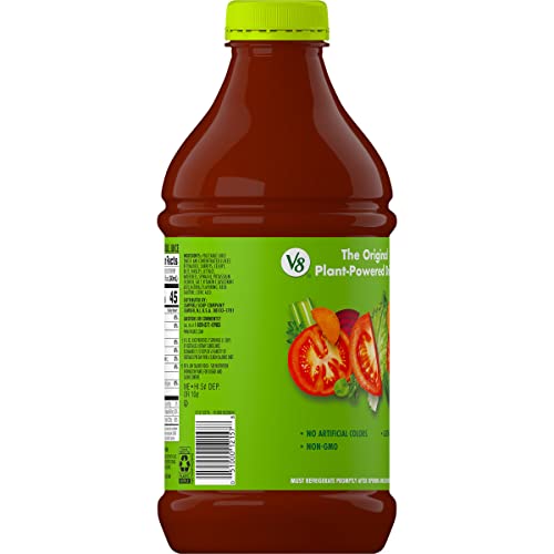 V8 100% Vegetable Juice, Original Low Sodium, 46 Fl Oz 6 Count
