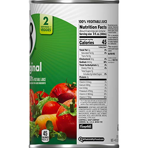 V8 Original 100% Vegetable Juice, 46 Oz.