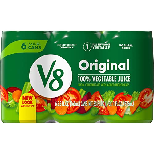 V8 Original 100% Vegetable Juice, 5.5 Fl Oz Pack Of 6