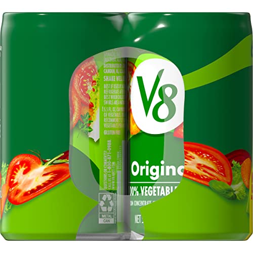 V8 Original 100% Vegetable Juice, 5.5 Fl Oz Pack Of 6