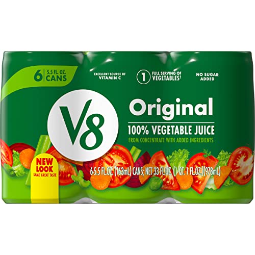 V8 Original 100% Vegetable Juice, 5.5 Fl Oz Pack Of 6