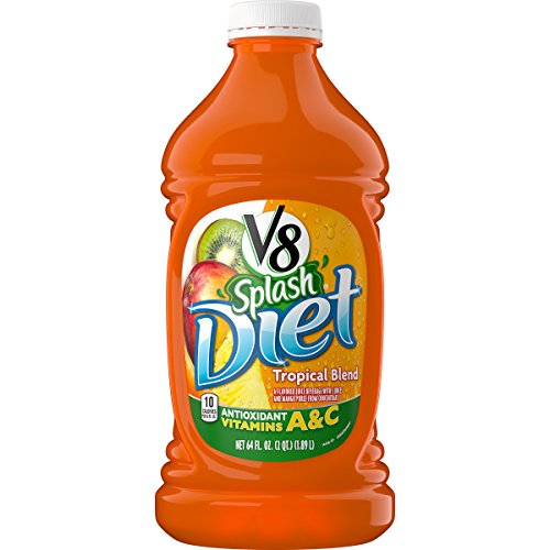 V8 Splash, Diet Tropical Blend, 64 Ounce Pack Of 4