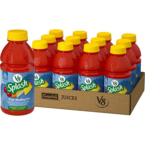 V8 Splash Fruit Medley Flavored Juice Beverage, 16 FL OZ Bottle ...