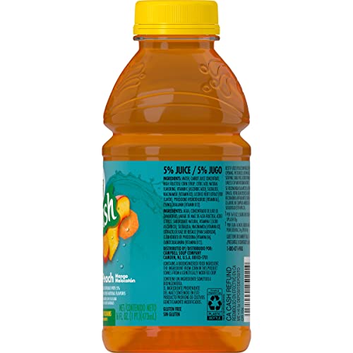 V8 Splash Mango Peach Flavored Juice Beverage, 16 Fl Oz Bottle