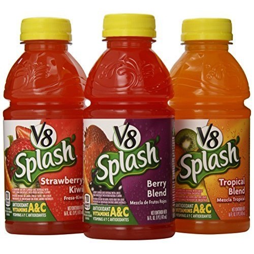 V8 Splash Variety Drink, Assorted, 12 - 16 Oz. Bottles By V8