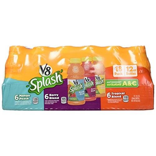 V8 Splash Variety Pack Juice Pack Of 18 12 Fl Oz, 216 Fluid Ounce