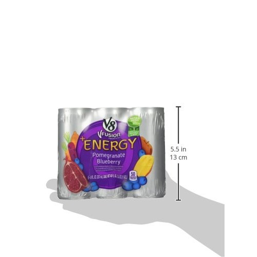 V8 V-Fusion Vegetable &Amp; Fruit +Energy Pomegranate Blueberry Flav