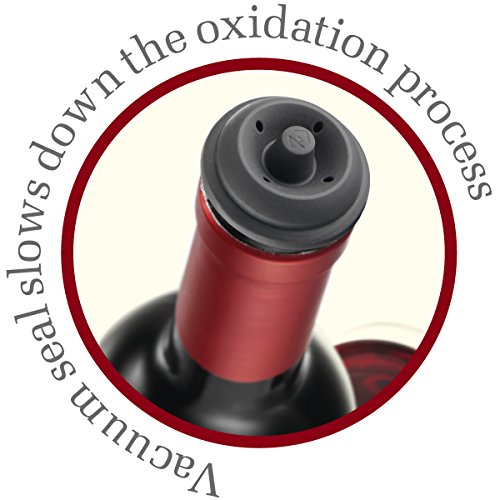 The Original Vacu Vin Wine Saver With 2 Vacuum Stoppers – White