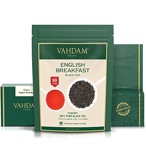 Original English Breakfast Black Tea Leaves 50 Cups I Strong B
