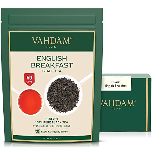 Original English Breakfast Black Tea Leaves 50 Cups I Strong B