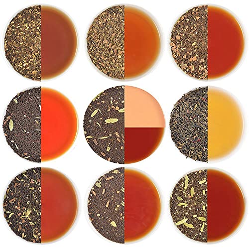 Vahdam, Chai Tea Sampler - 10 Teas, 50 Servings | 100% Natural S