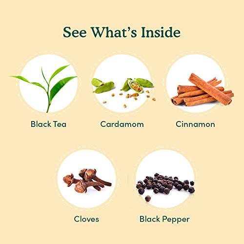 Vahdam, Assam Spiced Masala Chai Tea 50 Cups | 100% Natural Sp