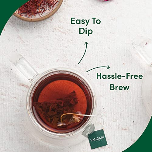 Vahdam, Chai Tea Variety Sampler Pack - 60 Tea Bags; 6 Flavors -