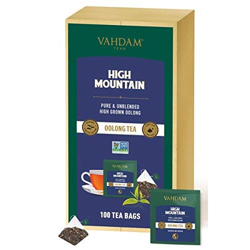 Vahdam, High Mountain Oolong Tea Bags, 100 Count | 100% Detox Te