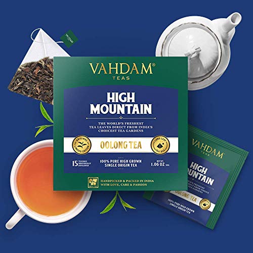 Vahdam, Himalayan Oolong Tea Bags 30 Count - 100% Natural Deto