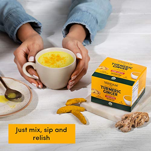 Vahdam, Organic Instant Masala Chai Latte Premix - Turmeric Ging