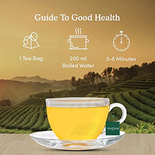VAHDAM, Organic Turmeric Moringa Superfood Herbal Tea Bags 15 P...