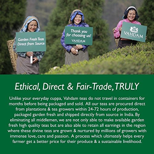 Vahdam, Turmeric Saffron Herbal Tea Loose Leaf 50 Cups| Blend