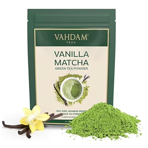VAHDAM, Vanilla Matcha Green Tea Powder - 1.76oz 25 Cups | Jap...