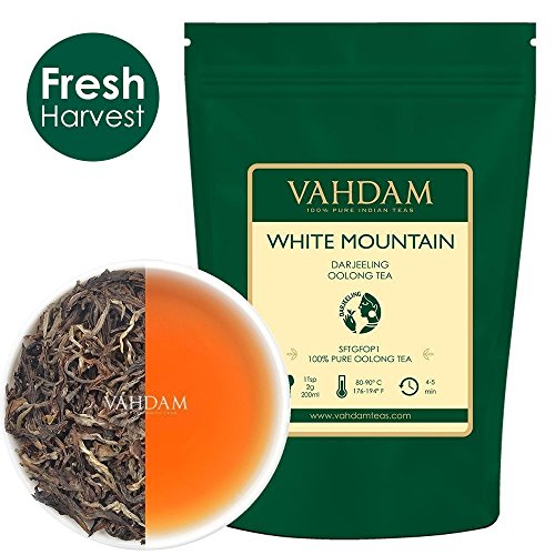 Vahdam, White Mountain Oolong Tea Loose Leaf 25 Cups | 100% Pu