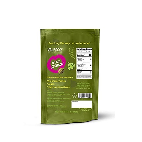 Valesco, Olive 2 Snack Pitted Olives Variety Pack, 6 Flavors, 3