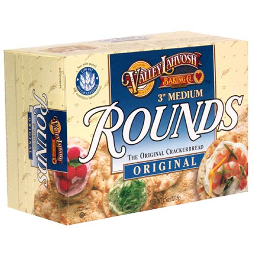 Valley Lahvosh Rounds Crackerbread, Original, 3-Inch Rounds, 4.5