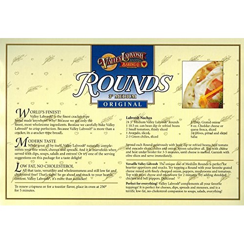 Valley Lahvosh Rounds, 3 Inch, 4.5Oz