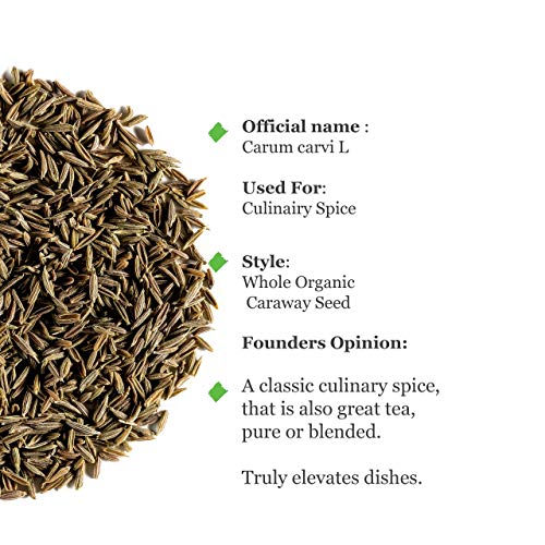 Caraway Seeds Organic Culinary Quality - Whole Seed Gourmet Qual