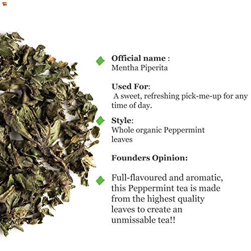 Peppermint Pure Organic Herbal Tea - Dried Loose Leaf Pepper Min