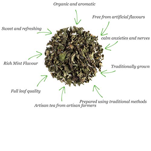 Peppermint Pure Organic Herbal Tea - Dried Loose Leaf Pepper Min