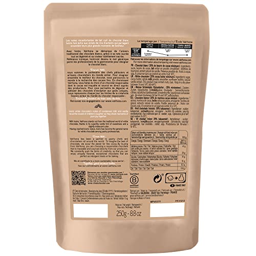 Valrhona Premium French Baking Creamy White Chocolate Discs Fev...