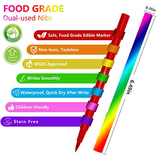 Food Coloring Marker Pens Valuetalks 9Pcs Edible Markers Food Gr