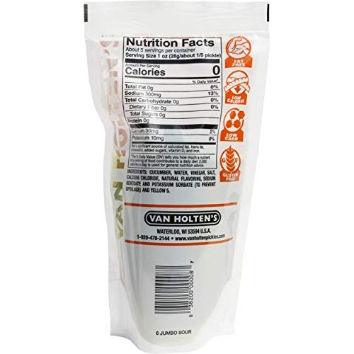 Van Holtens - Pickle-In-A-Pouch Jumbo Sour Pickles - 12 Pack