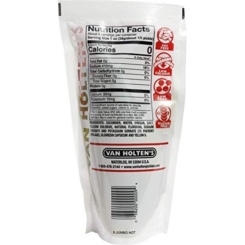 Van Holtens - Pickle-In-A-Pouch Jumbo Hot Pickles - 12 Pack