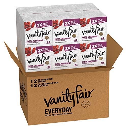 Vanity Fair Everyday Extra Absorbent Premium Paper Napkin, 80 Co