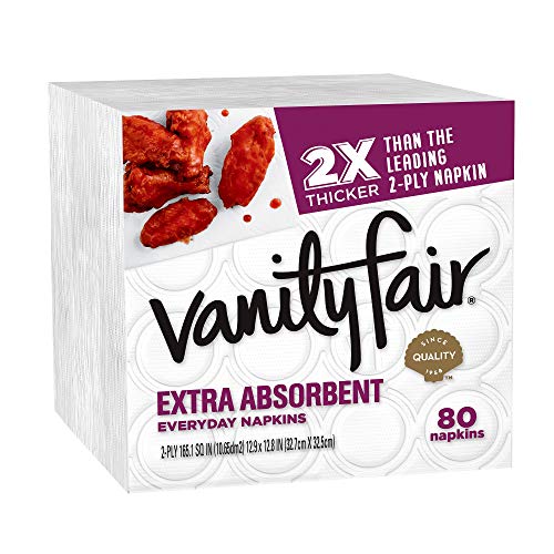 Vanity Fair Everyday Extra Absorbent Premium Paper Napkin, 80 Co